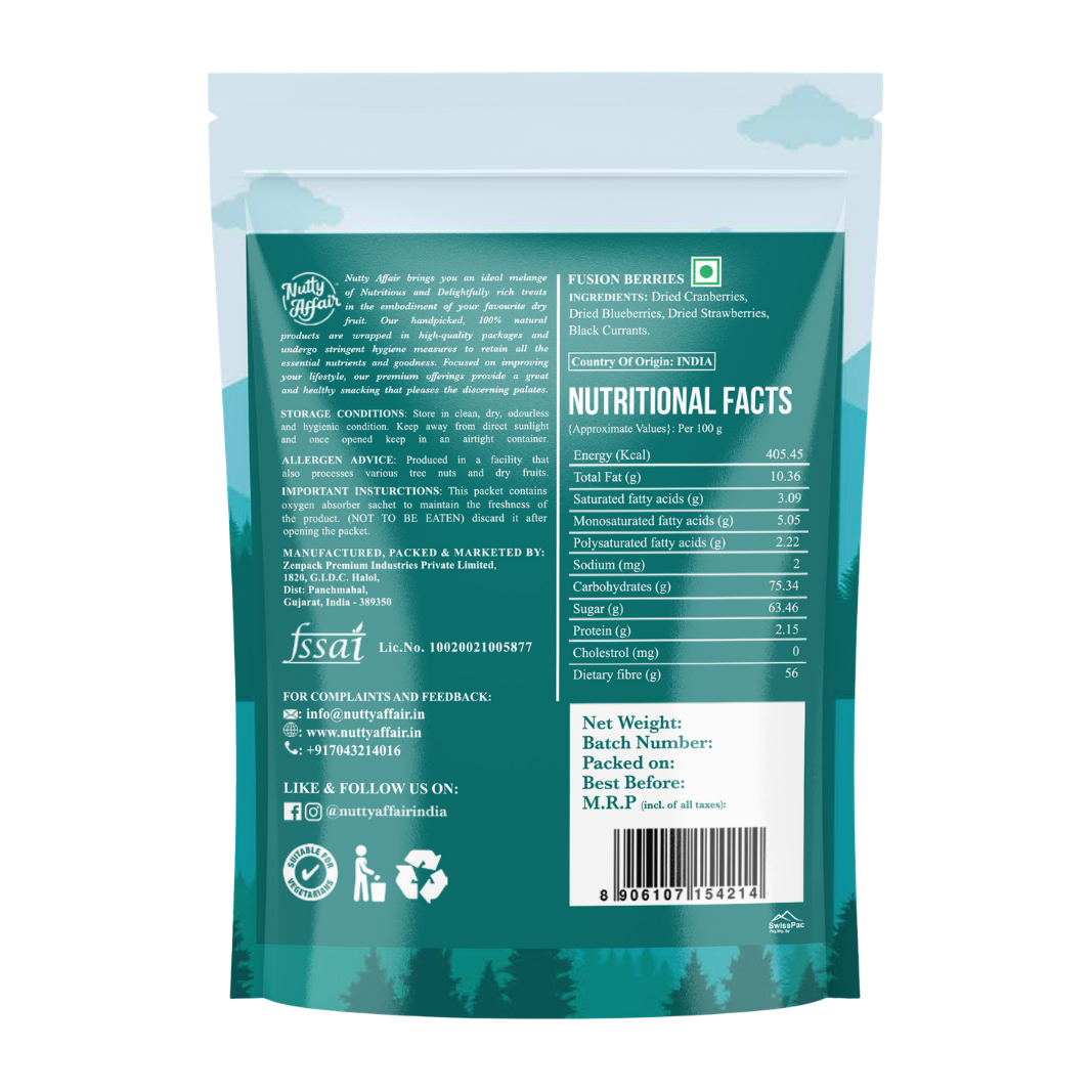 Nutty Affair Fusion Berries Trial Mix Pack 100% Natural With Good Source of Antioxidants - 200 gm