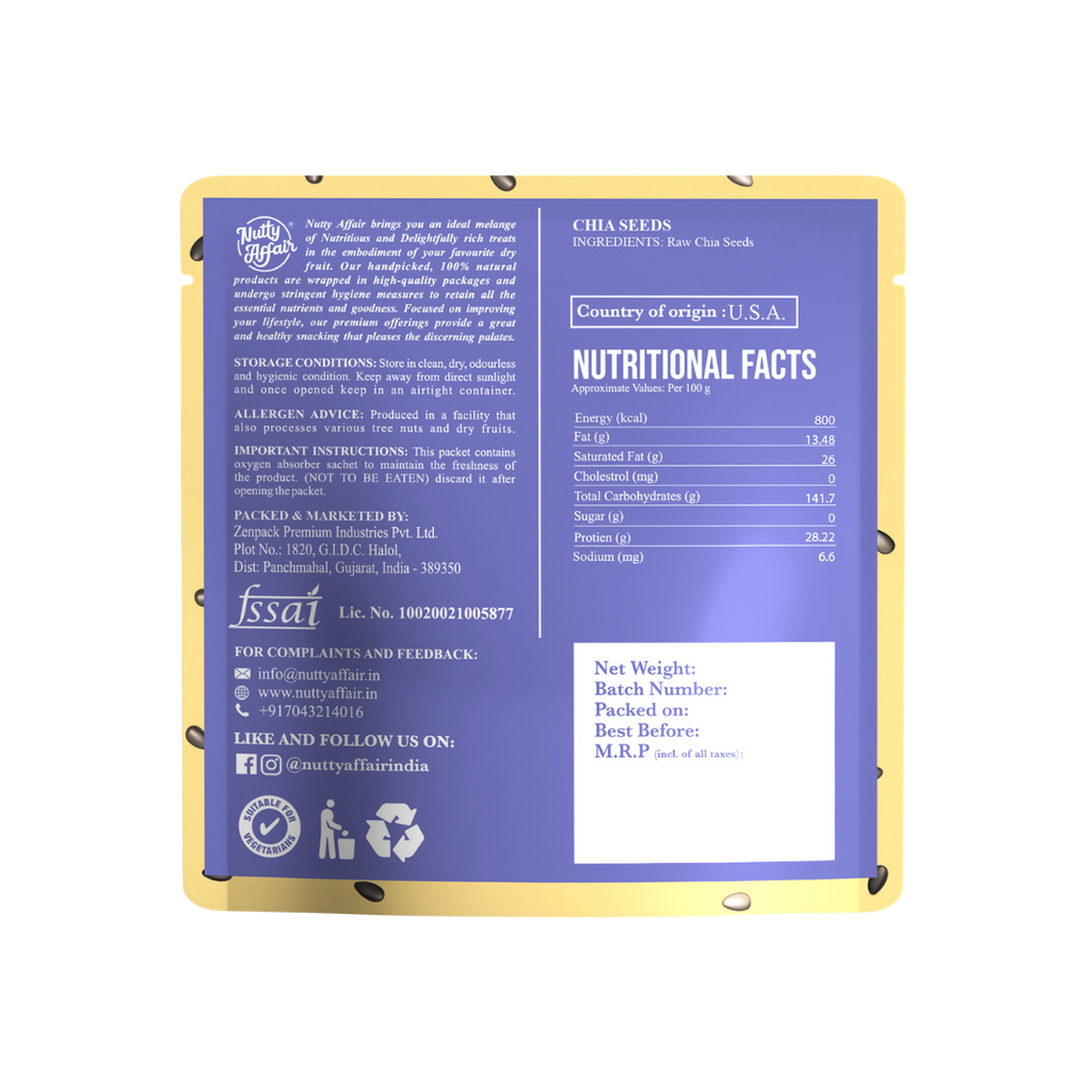 Natural Chia Seeds - 120 gm