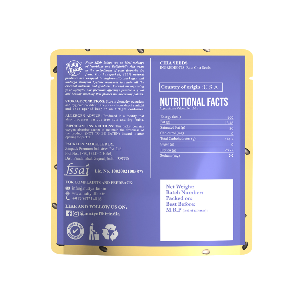 Natural Chia Seeds - 120 gm