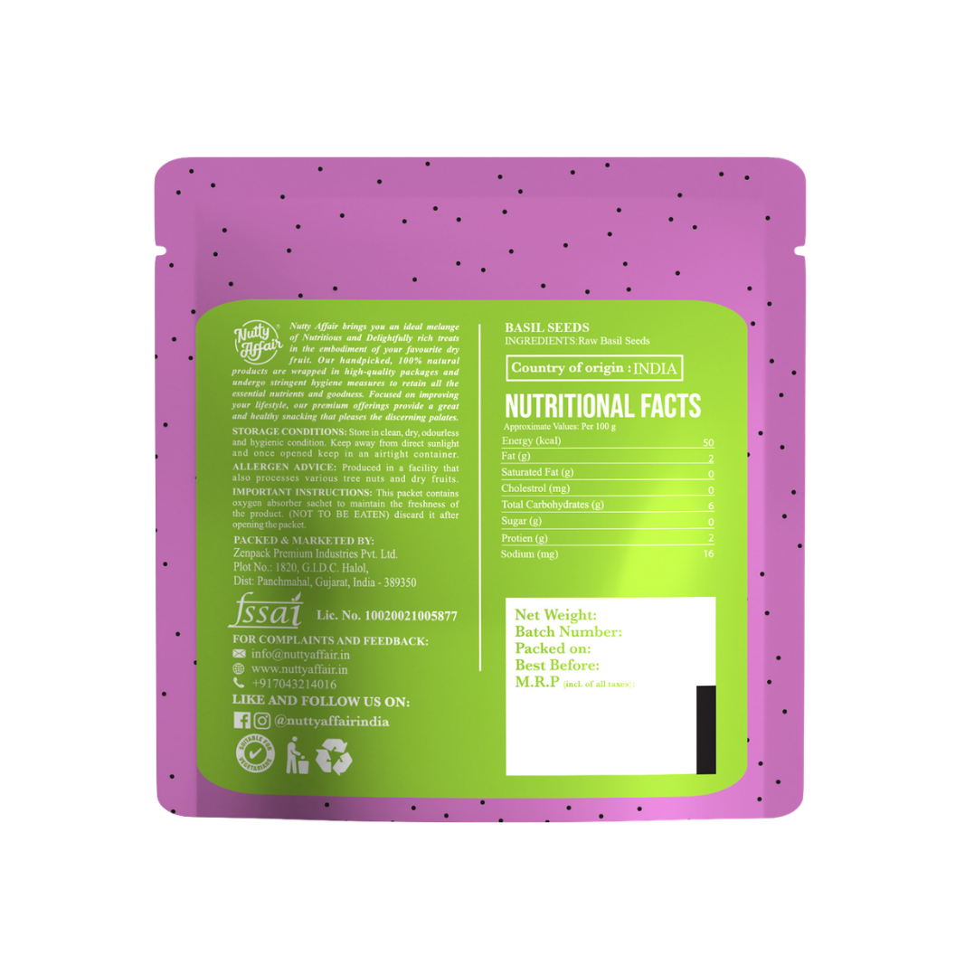 Natural Basil Seeds - 150 gm