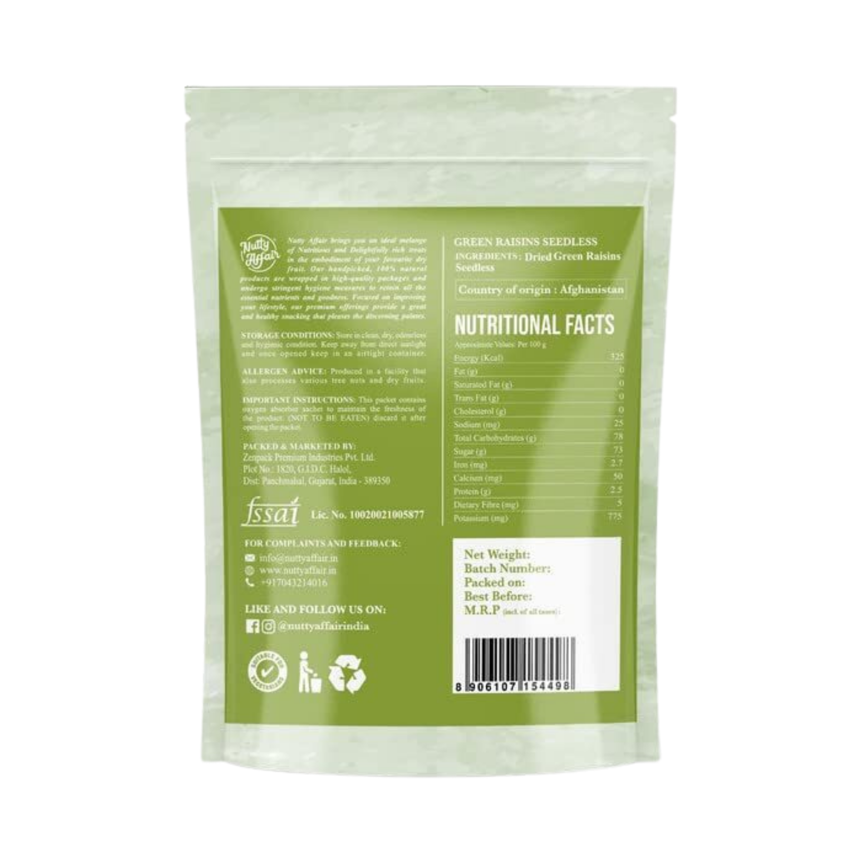 SPP Greeen Raisins Afghani - 200 gm