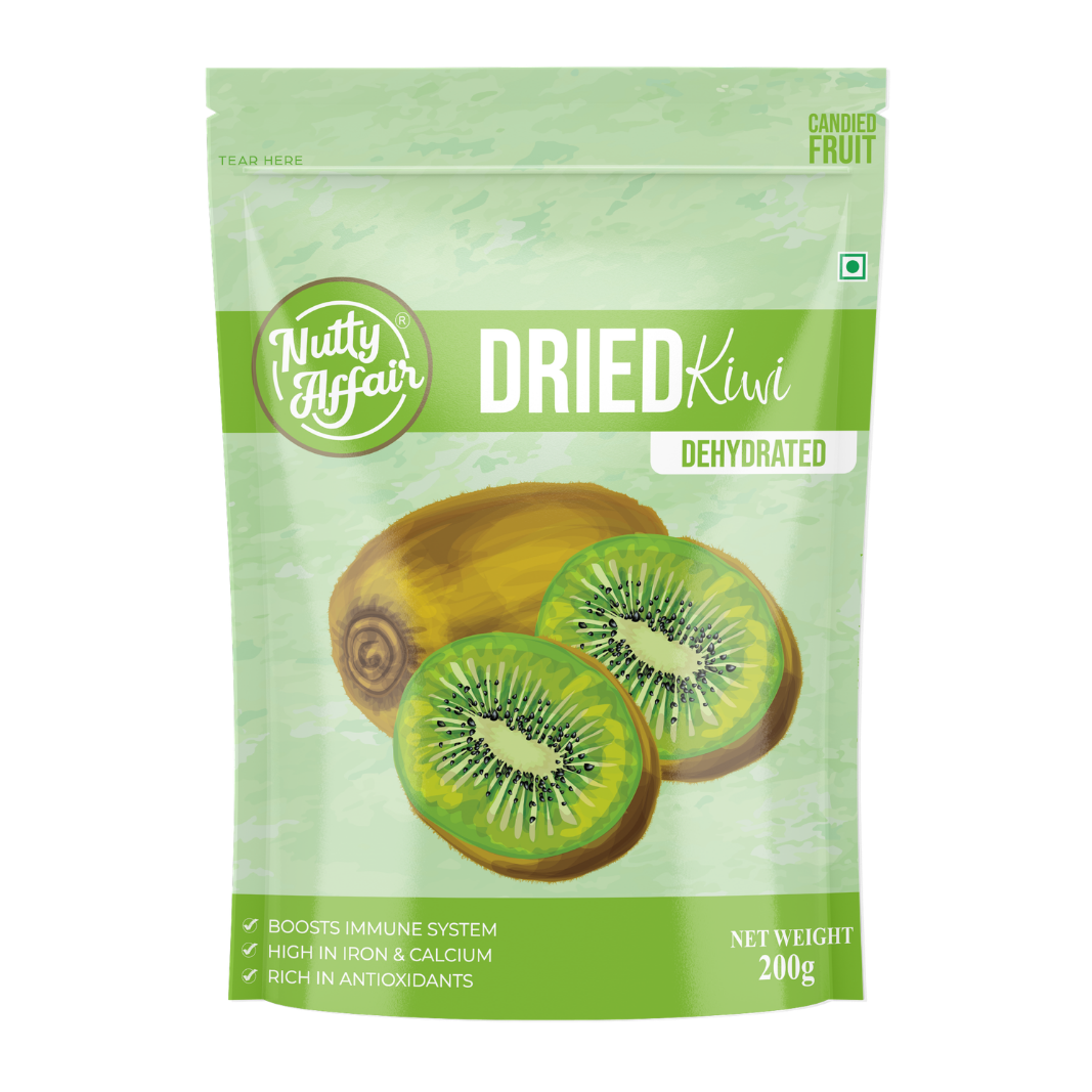 Nutty Affair Dried Kiwi Dehydrated Candied Dried Fruit Immunity Booster - 200 gm