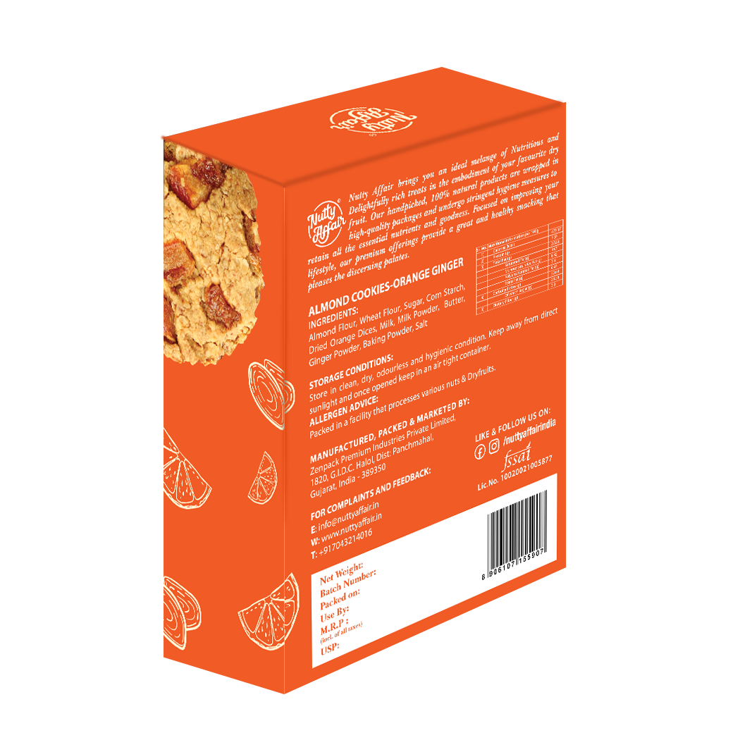 Orange Ginger Almond Cookies