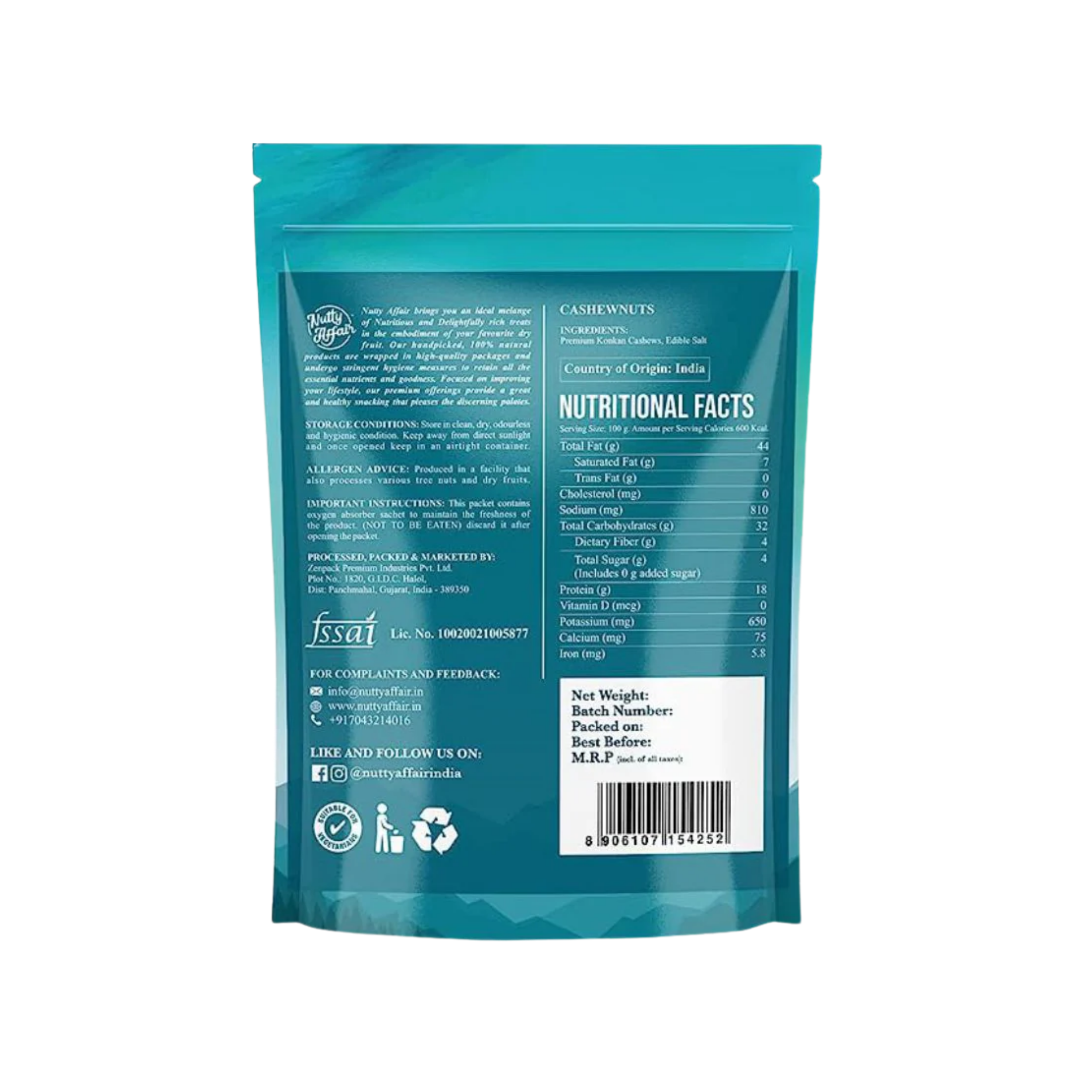 Cashews Roasted and Salted - 200 gm