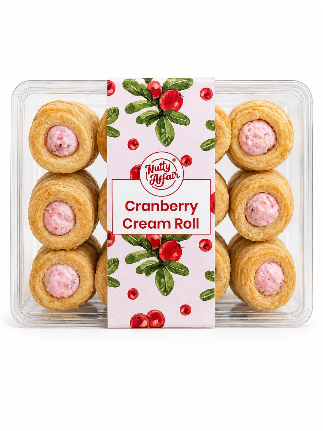 Mini Cream Roll Cranberry