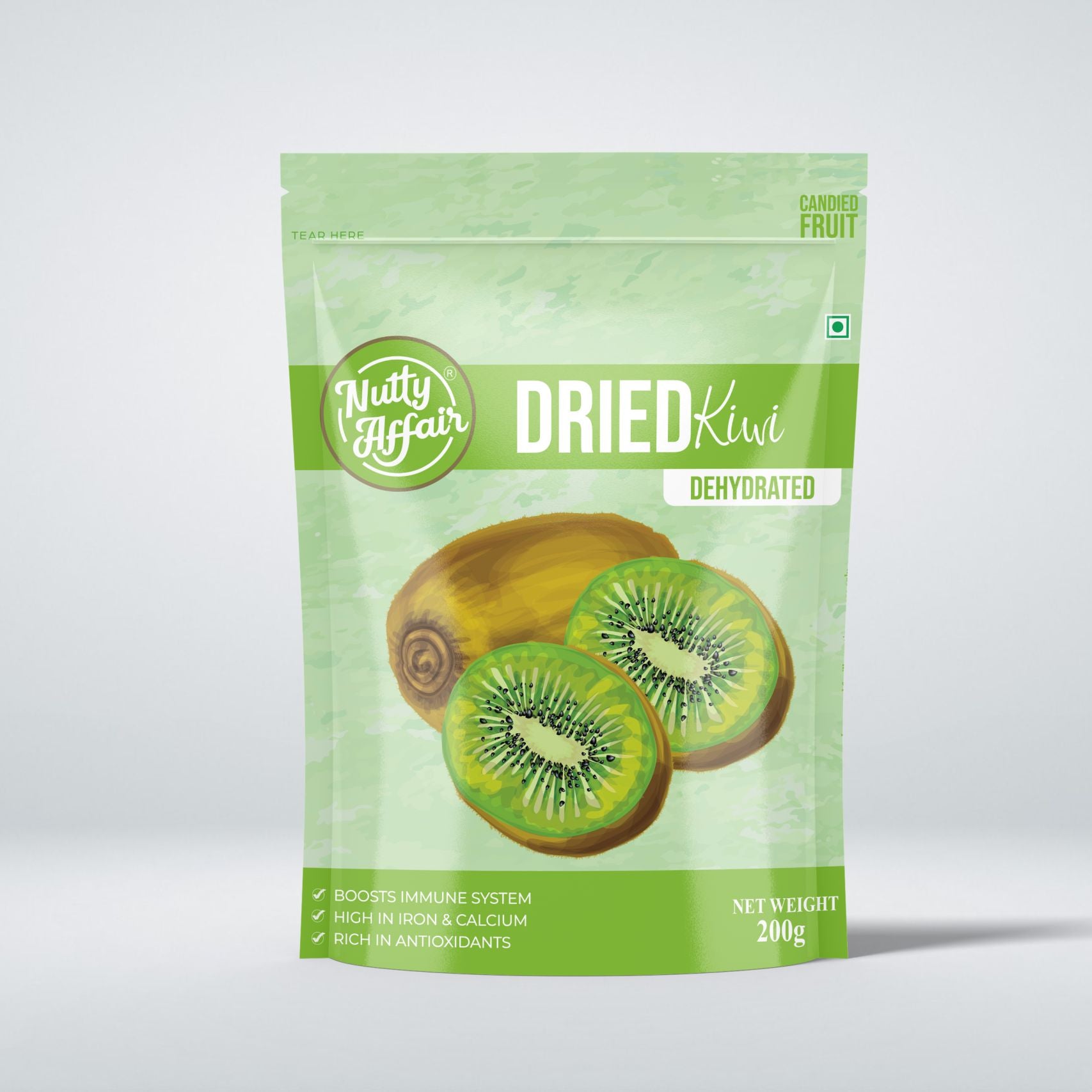 Nutty Affair Dried Kiwi Dehydrated Candied Dried Fruit Immunity Booster - 200 gm
