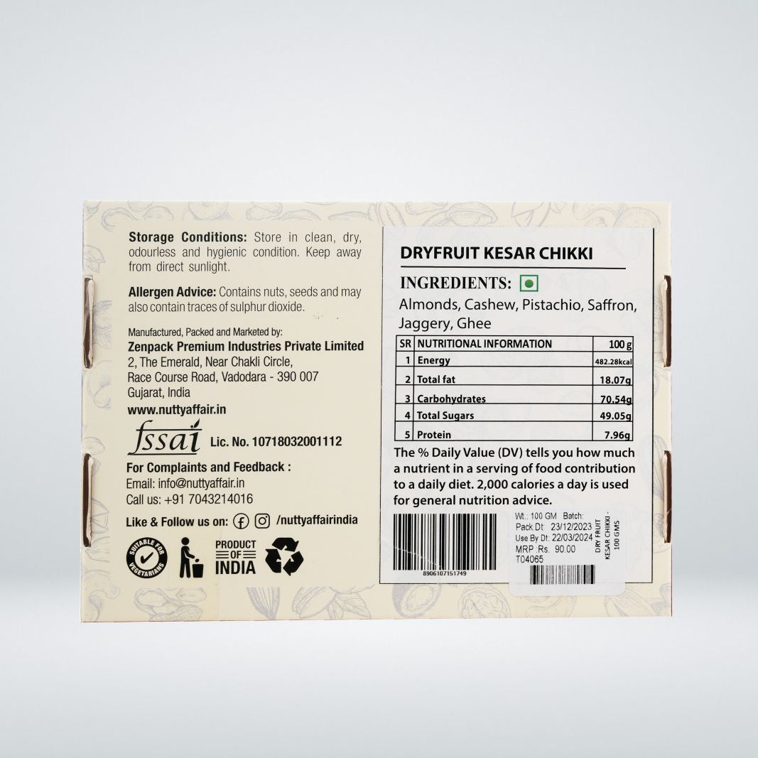 Dryfruit Kesar Chiki - 100 gm