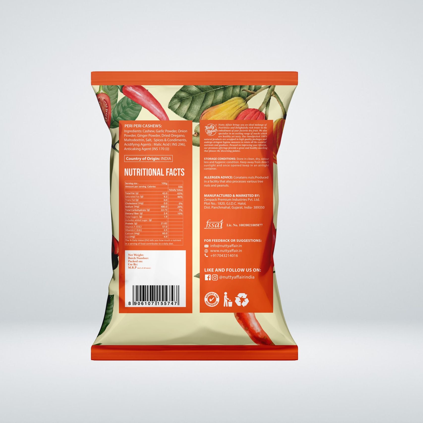 Peri Peri Cashews - 35 gm
