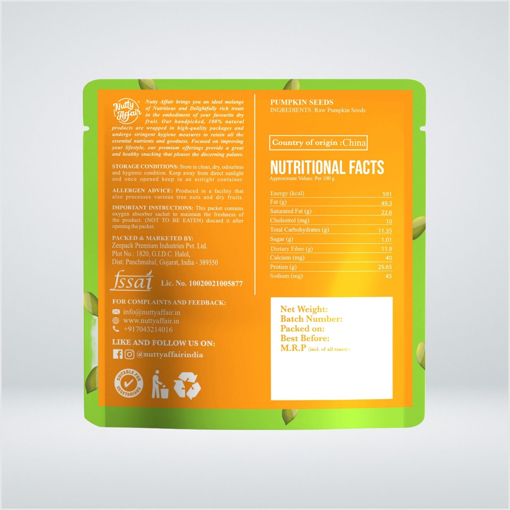 Natural Pumpkin Seeds - 100 gm