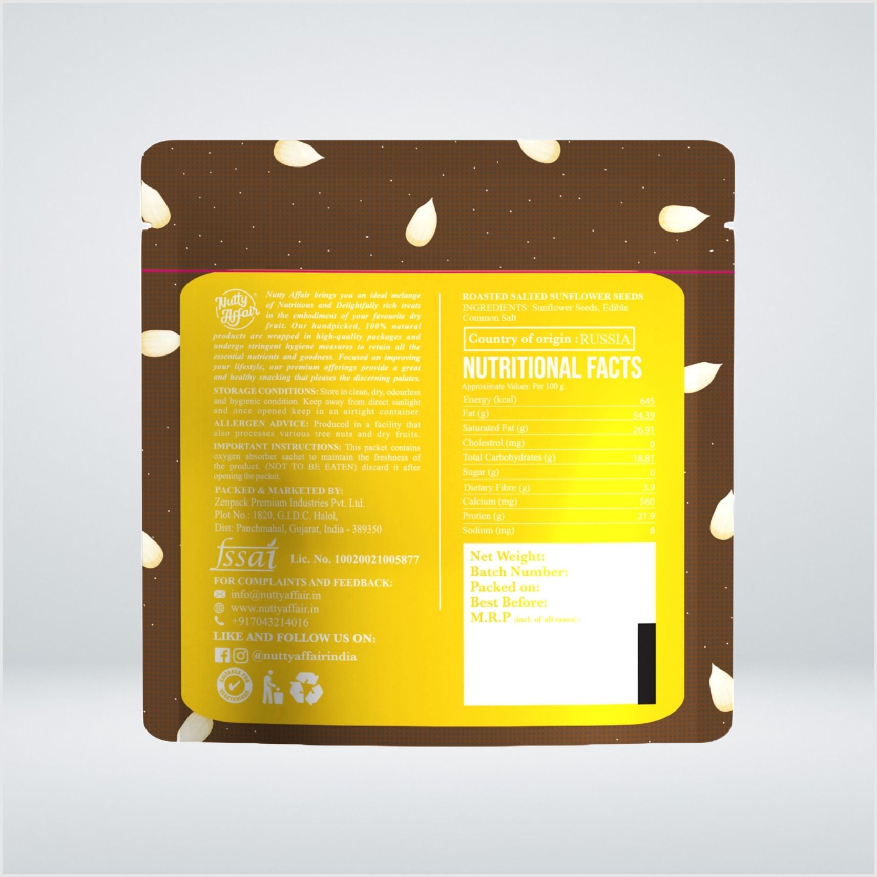 Roasted Salted Sunflower Seeds - 100 gm