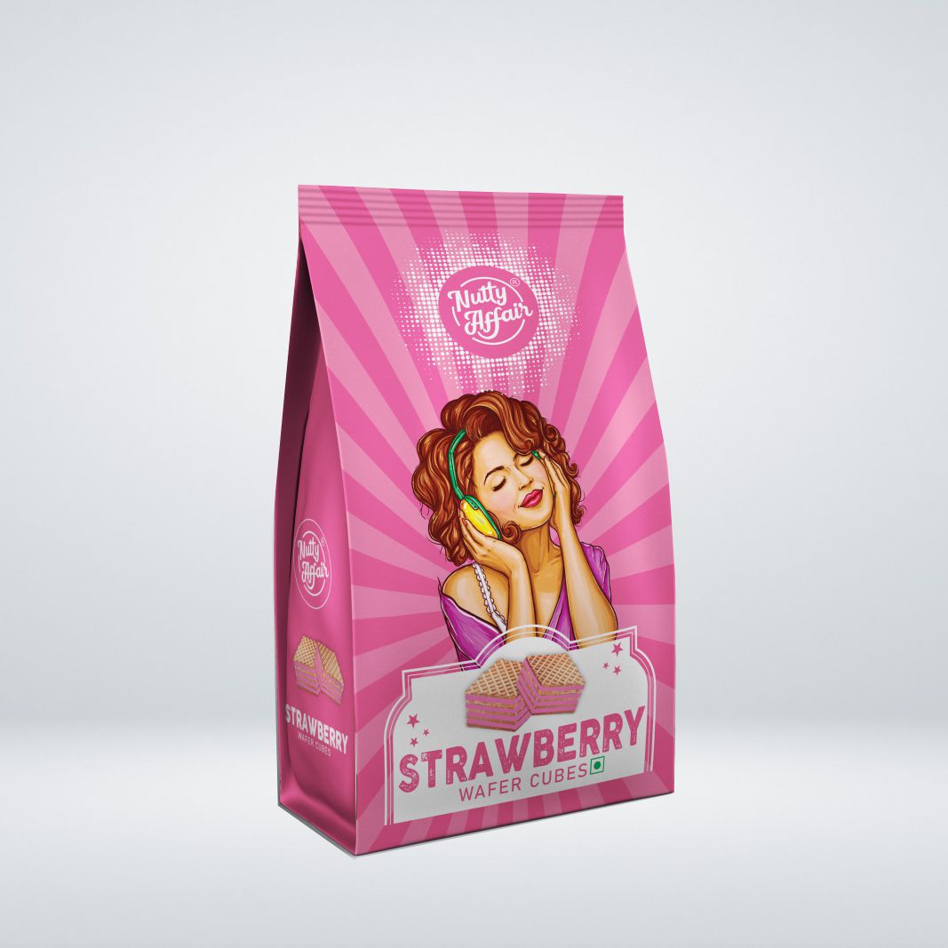 Strawberry Wafer Cubes - 100 gm